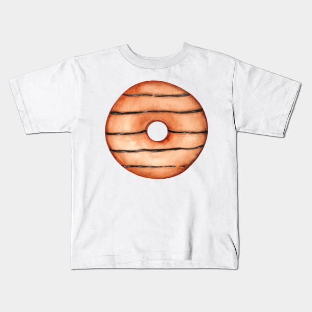 Chocolate Donut Kids T-Shirt by shoko